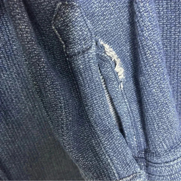 Adolfo Dominguez Knit Long Sleeve Blue Button Down Mens Shirt Size Medium - Picture 7 of 8